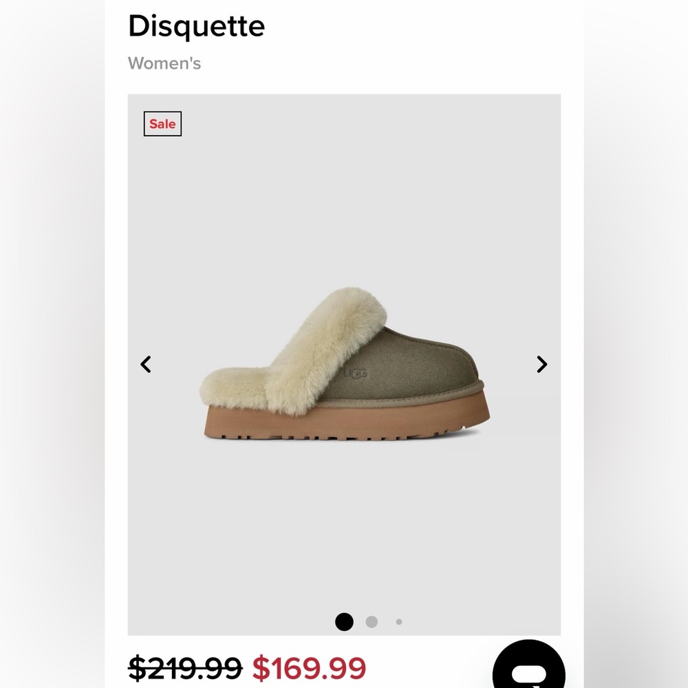 UGG Disquette Slippers Moss Green